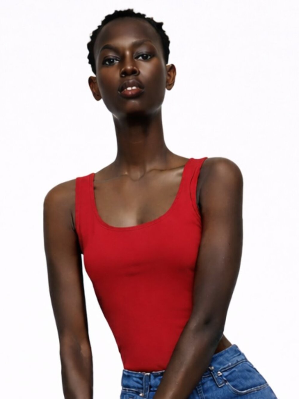 Zara NWOT Red Stretch Tank – Medium, Light Support